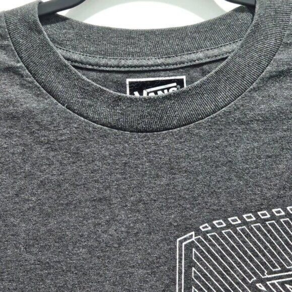 Two Van's Tee Shirts Black Gray Medium & Large Van's Off the Walls & Logo - Picture 4 of 15